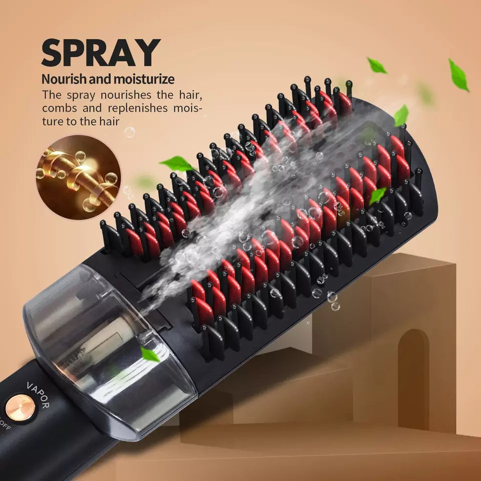 Brosse soufflante à vapeur lissante 3 en 1