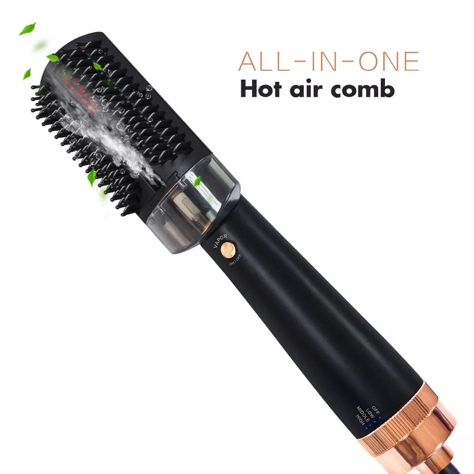 Brosse soufflante à vapeur lissante 3 en 1
