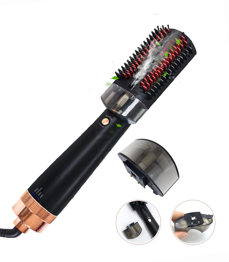 Brosse soufflante à vapeur lissante 3 en 1